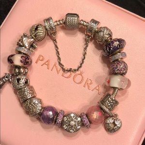 Authentic Pandora bracelet - completely filled